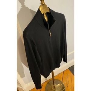 Orvis Mens 1/4 Zip Sweater Mens M Black